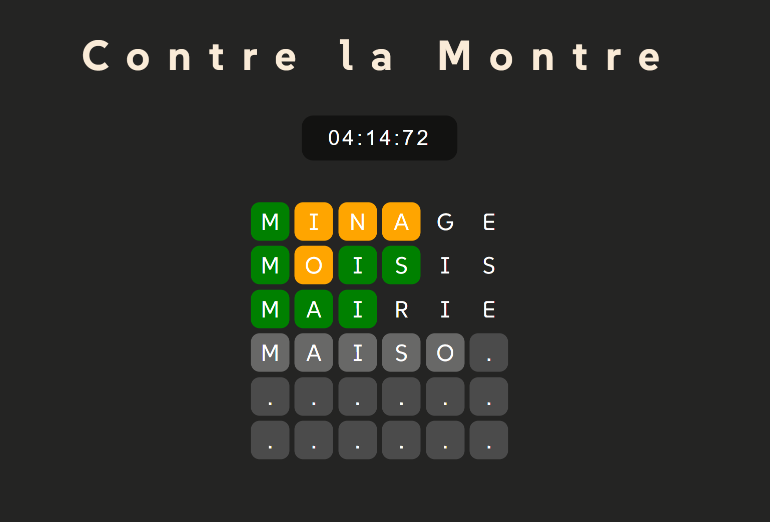 Contre la montre